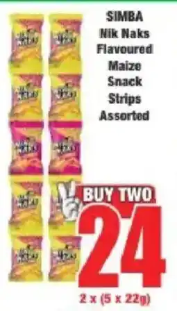 Boxer SIMBA Nik Naks Flavoured Maize Snack Strips Assorted offer