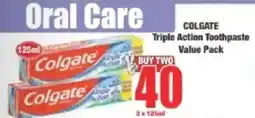 Boxer COLGATE Triple Action Toothpaste Value Pack offer
