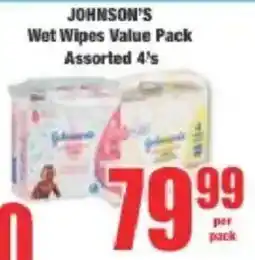 Boxer JOHNSON'S Wet Wipes Value Pack Assorted offer