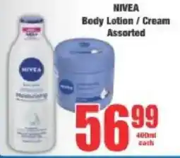 Boxer NIVEA Body Lotion/ Cream Assorted offer