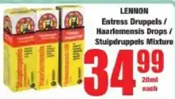Boxer LENNON Entress Druppels/ Haarlemensis Drops/ Stuipdruppels Mixture offer
