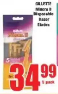Boxer Gillette Minora II Disposable Razor Blades offer