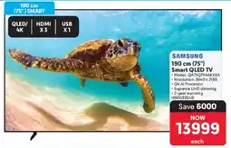 Makro Samsung 190cm 75" Smart QLED TV offer