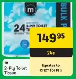 Makro m 2-Ply Toilet Tissue offer
