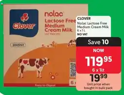 Makro Clover Nolac Lactose Free Medium Cream Milk offer