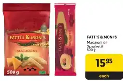 Makro Fatti's & Moni's Macaroni or Spaghetti offer