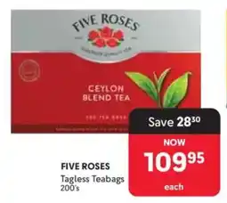 Makro FIVE ROSES Tagless Teabags offer