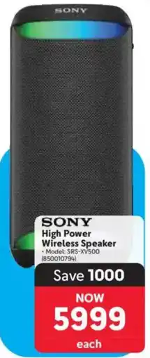 Makro SONY High Power Wireless Speaker offer