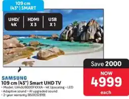 Makro Samsung 109 cm 43" Smart UHD TV offer