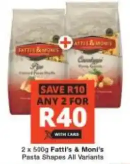 Checkers Fatti's & Moni's Pasta Shapes All Variants offer