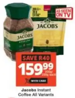 Checkers Jacobs Instant Coffee All Variants offer