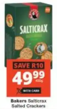 Checkers Bakers Salticrax Salted Crackers offer