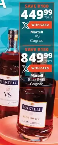 Checkers Liquor Shop Martell Blue Swift Cognac offer