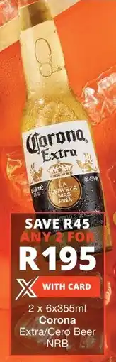 Checkers Liquor Shop Corona Extra/ Cero Beer NRB offer