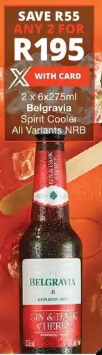 Checkers Liquor Shop Belgravia Spirit Cooler All Variants NRB offer