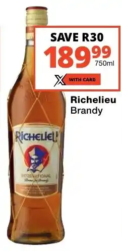 Checkers Liquor Shop Richelieu Brandy offer