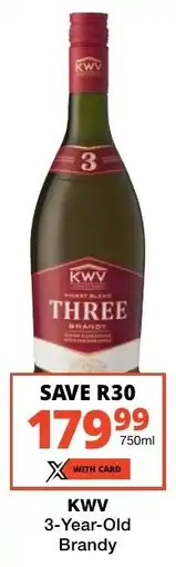 Checkers Liquor Shop KWV 3-Year-Old Brandy offer