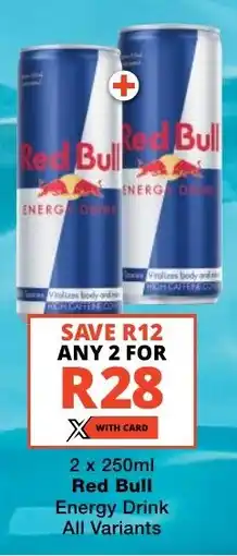 Checkers Liquor Shop Red Bull Energy Drink All Variants offer