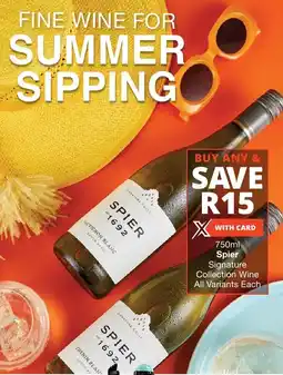 Checkers Liquor Shop Spier Signature Collection Wine All Variants offer