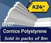 K Carrim Cornice Polystyrene BR07 (Sold In Packs Of 8m)-Per m offer