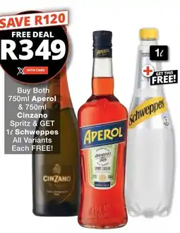 Checkers Liquor Shop Aperol & Cinzano Spritz offer