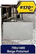 K Carrim Beige Polished 700 x 1400-Per Sqm offer