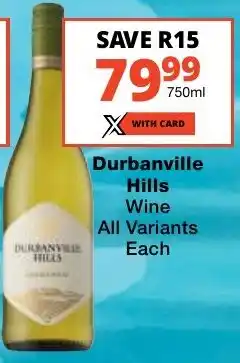 Checkers Liquor Shop Durbanville Hills Wine offer