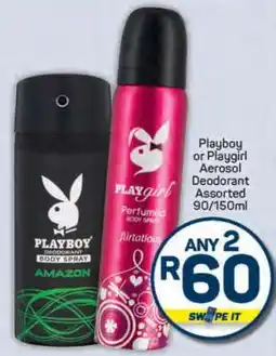 Pick n Pay Playboy or Playgirl Aerosol Deodorant offer