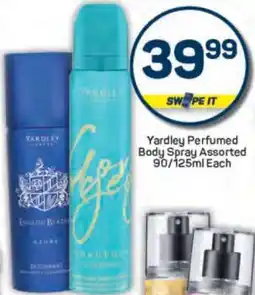 Pick n Pay Yardley Perfumed Body Spray Assorted 90-125ml Each offer