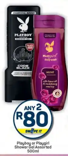 Pick n Pay Playboy or Playgirl Shower Gel Assorted 500ml offer