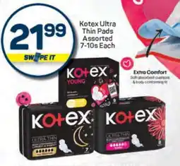 Pick n Pay Kotex Ultra Thin Pads Assorted 7-10s Each offer