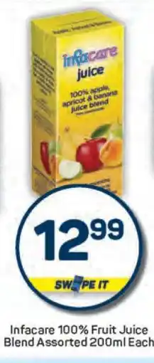 Pick n Pay Infacare 100% Fruit Juice Blend Assorted 200ml Each offer