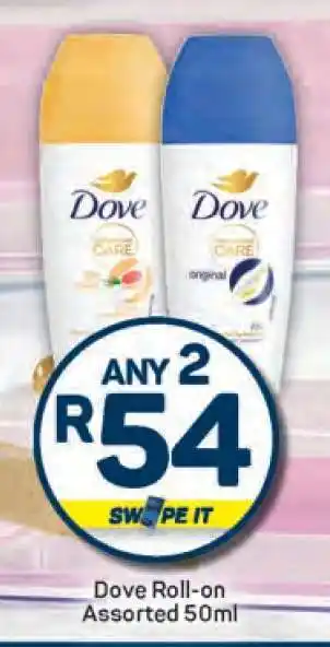 Pick n Pay Dove Roll-on Assorted 50ml offer