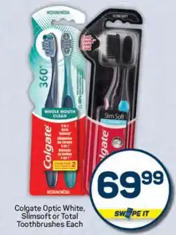 Pick n Pay Colgate Optic White, Slimsoft or Total Toothbrushes Each offer