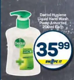 Pick n Pay Dettol Hygiene Liquid Hand Wash Pump Assorted 200ml Each offer