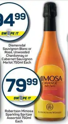 Pick n Pay Robertson Mimosa Sparkling Spritzer Assorted 750ml Each offer