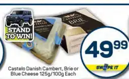 Pick n Pay Castelo Danish Cambert, Brie or Blue Cheese 125g/100g Each offer
