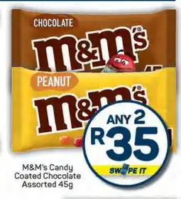 Pick n Pay M&M's Candy Coated Chocolate Assorted 45g offer
