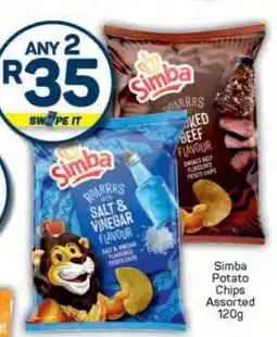 Pick n Pay Simba Potato Chips Assorted 120g offer