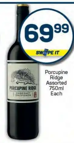 Pick n Pay Porcupine Ridge Assorted 750ml offer
