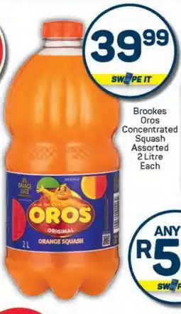 Pick n Pay Brookes Oros Concentrated Squash Assorted 2 Litre Each offer