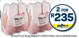 Pick n Pay Brutal Fruit Ruby Apple 6 x 500ml Non-Returnable Bottles offer