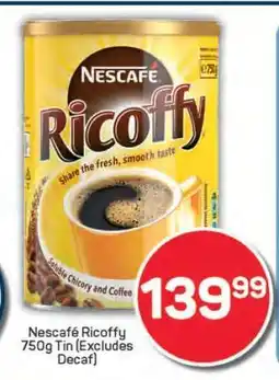 Pick n Pay Nescafé Ricoffy 750g Tin (Excludes Decaf) offer