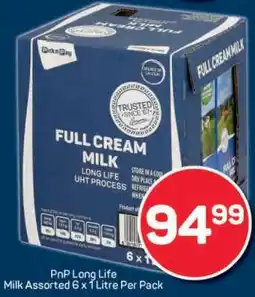 Pick n Pay PnP Long Life Milk Assorted 6 x 1 Litre Per Pack offer