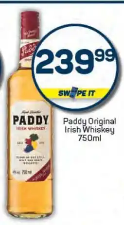 Pick n Pay Paddy Original Irish Whiskey 750ml offer