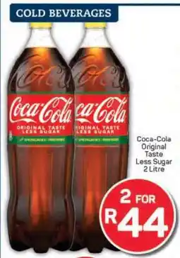 Pick n Pay Coca-Cola Original Taste Less Sugar 2 Litre offer