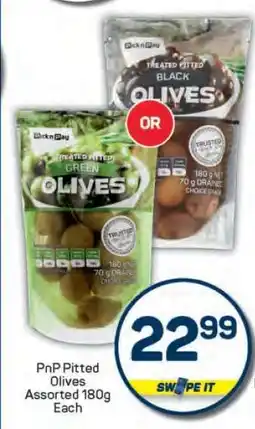 Pick n Pay PnP Pitted Olives Assorted 180g Each offer