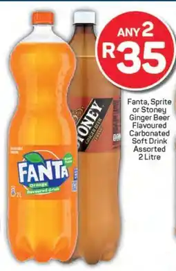 Pick n Pay Fanta, Sprite or Stoney Ginger Beer Flavoured Carbonated Soft Drink Assorted 2 Litre offer