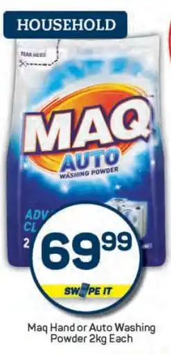 Pick n Pay Maq Hand or Auto Washing Powder 2kg Each offer