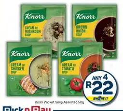 Pick n Pay Knorr Packet Soup Assorted-50g offer